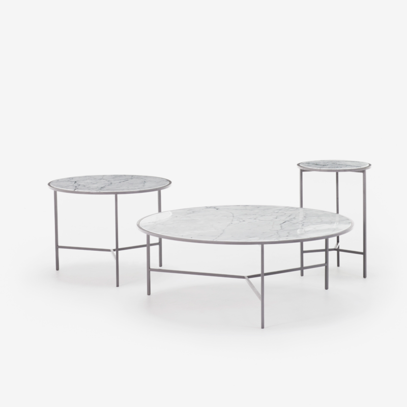 Smoke Tables Lacquered "Platinum Grey" RAL7036